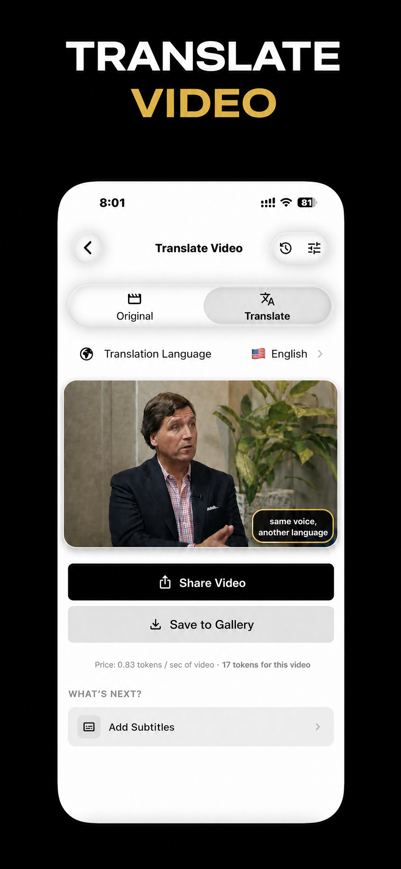 VocaLingo App Interface